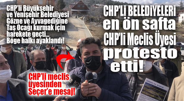 CHP’Lİ BÜYÜKŞEHİR VE YENİŞEHİR MERSİN’İN AKCİĞERİNE TAŞ OCAĞI AÇMAK İSTEDİ, BUNA EN BÜYÜK TEPKİ CHP’Lİ MECLİS ÜYESİNDEN GELDİ!