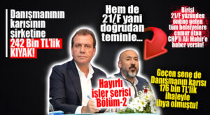 SEÇER’İN ERTAN LİMAN’A KIYAĞI ARTARAK SÜRÜYOR… LİMAN’IN KARISININ ŞİRKETİNE BU KEZ DE 242 BİN TL’LİK İHALE!