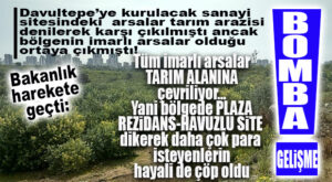 KÜÇÜK SANAYİ SİTESİNDEKİ İMARLI ARSASINA SİTE KONDURMAK İÇİN KARŞI ÇIKAN İMARLI TAPU SAHİPLERİNE KÖTÜ HABER: HEPSİ TARIM ARAZİSİNE ÇEVRİLİYOR!