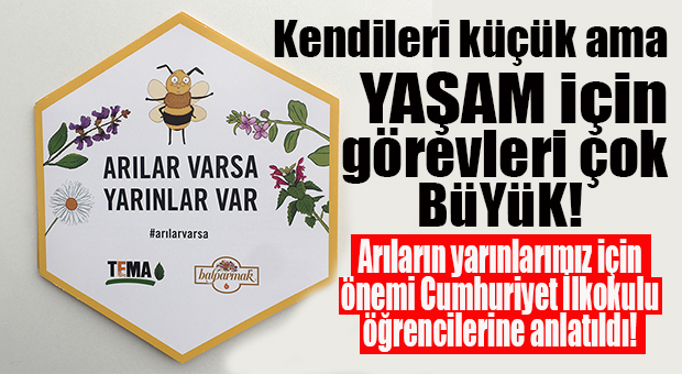 DÜNYANIN DEVAMI İÇİN BÜYÜK GÖREV ÜSTLENEN KÜÇÜK ARILARIN ÖNEMİ ÖĞRENCİLERE ANLATILDI