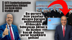 CUMHURBAŞKANI TATAR’DAN ANAMURLULARA “SU” TEŞEKKÜRÜ… BATI MERSİNLİLERDEN DE BARAJIN MÜTEAHHİDİ AYDINCIKLI AKTAN’A “GURUR” TEŞEKKÜRÜ…