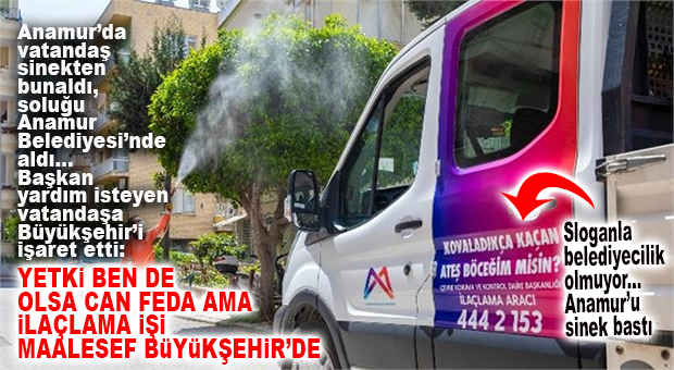 ANAMUR’U SİNEK BASTI, VATANDAŞ DA BELEDİYEYİ… BAŞKAN KILINÇ AÇIKLAMA YAPTI: “İLAÇLAMA YETKİSİ BİZ DE DEĞİL, BÜYÜKŞEHİR’DE!”