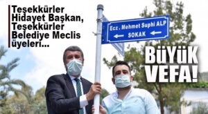 ANAMUR’DA BÜYÜK VEFA… GEÇTİĞİMİZ AY VEFAT EDEN ESKİ BAŞKANIN İSMİ SOKAĞA VERİLDİ