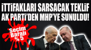 FLAŞ GELİŞME… AK PARTİ SEÇİM BARAJINI YÜZDE 5’E ÇEKECEK TEKLİFİ MHP’YE SUNDU