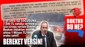 2 YIL ÖNCE ÇOCUĞUNUN NAFAKASINI ÖDEMEDİĞİ İÇİN İCRAYA VERİLEN HALUK BOZDOĞAN, BAŞKAN OLDUKTAN SONRA KENDİSİNE 1 MİLYON’LUK ARABA ALDI… BEREKET VERSİN!