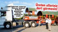 ERDEMLİ BELEDİYESİ ÜRETTİ: İDLİP’TEKİ ASKERLERİMİZE OTURMA BANKLARI