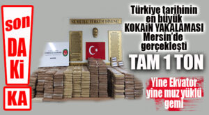 FLAŞ…FLAŞ…FLAŞ… MERSİN LİMANINDA 1 TON KOKAİN ELE GEÇİRİLDİ