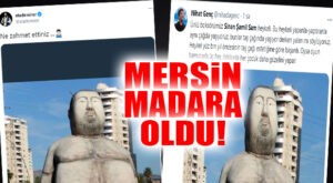 MERSİN’DEKİ HEYKEL SOSYAL MEDYADA GÜNDEM OLDU