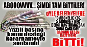 ABOOOVV… BASILI MEDYA ŞİMDİ BİTTİ! KAMU KURUMLARI ELİNİ RESMEN ÇEKTİ!