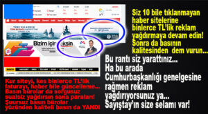 KİMSENİN BİLMEDİĞİ, 10 BİLE TIKLANMAYAN HATTA GÜNCELLENMEYEN HABER SİTELERİNE BİLE REKLAM YAĞDIRAN BELEDİYELER… SAYIŞTAY’IN SİZE SELAMI VAR!