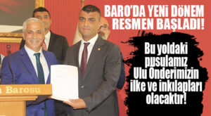 MERSİN’İN YENİ BARO BAŞKANI MAZBATASINI ALDI: “ÇOĞUNLUKÇU DEĞİL ÇOĞULCU ANLAYIŞLA BAROYU YÖNETECEĞİZ!”