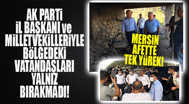 MERSİN TEK YÜREK: AK PARTİ MERSİN MİLLETVEKİLLERİ YANGIN BÖLGESİNDE!