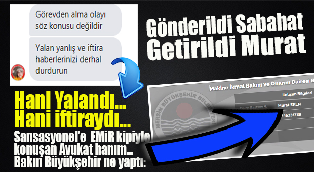 SANSASYONEL’İ AVUKAT TEHDİT ETMİŞTİ: TARTIŞMALI DAİRE BAŞKANININ GÖNDERİLDİĞİNİ CHP’Lİ BÜYÜKŞEHİR RESMEN DUYURDU!