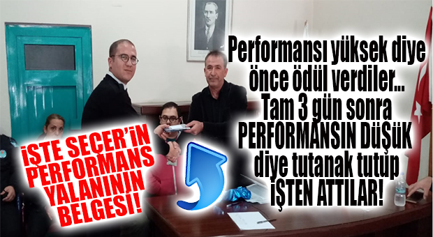 PERFORMANSI YÜKSEK DİYEREK ÖDÜL VERDİKLERİ PERSONELİ TAM 3 GÜN SONRA PERFORMANS DÜŞÜKLÜĞÜ GEREKÇESİYLE İŞTEN ATTILAR! İŞTE CHP’Lİ SEÇER ADALETİ…