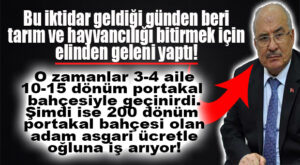 BURHANETTİN KOCAMAZ: “BU İKTİDAR GELDİĞİ GÜNDEN BERİ TARIM VE HAYVANCILIĞI BİTİRMEK İÇİN ELİNDEN NE GELİRSE YAPTI”