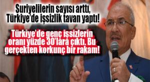 İYİ PARTİLİ KOCAMAZ: “TÜRKİYE’DE GENÇ İŞSİZLERİN ORANI YÜZDE 30’LARA ÇIKTI, BU KORKUNÇ BİR RAKAM!”