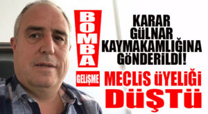 BOMBA GELİŞME… YÜKSEL ÇELİK’İN BÜYÜKŞEHİR MECLİS ÜYELİĞİ DÜŞTÜ!