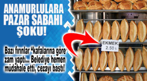 ANAMUR’DA ŞOK: BAZI FIRINLAR EKMEĞİ 2.50 TL YAPTI, BELEDİYE MÜDAHALE ETTİ!