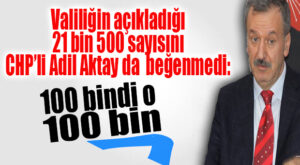 VALİLİĞİN VERDİĞİ SAYIYI CHP’Lİ AKTAY DA BEĞENMEDİ: “21 BİN 500 SAYISININ BİZİM MİTİNGİMİZLE ALAKASI YOKTUR!”