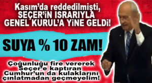 ATLAMAYALIM: SEÇER ISRAR ETTİ, CUMHUR EKSİK ÇIKINCA SUYA YÜZDE 10 ZAM YAPILDI