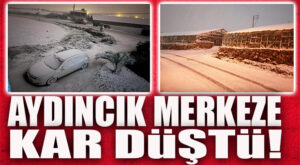 VE BEKLENEN OLDU… AYDINCIK’A KAR DÜŞTÜ!