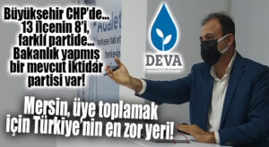 DEVA PARTİSİ İL BAŞKANI CENKCİMENOĞLU: “MERSİN, İNSANLARIN SİYASİ PARTİLERE ÜYE OLMA KONUSUNDA EN ZOR YER!”