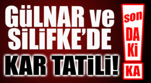 SON DAKİKA… SİLİFKE VE GÜLNAR’DA KAR TATİLİ!