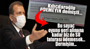 BİR ÇAĞRI DA MERSİN’DEN: “SU FATURASINDAKİ SAYAÇ OYUNU GERİ ALINMADAN FATURA ÖDEMEYİN!”