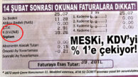 SU FATURALARINA DİKKAT: KDV YÜZDE 1’E DÜŞÜRÜLDÜ!
