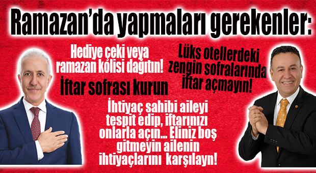 AK PARTİLİ BELEDİYE BAŞKANLARINA GENEL MERKEZ’DEN “RAMAZAN’DA YAPILMASI GEREKENLER” TALİMATI GELDİ!