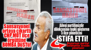 CHP MUT’TA “DİLEKÇE” DEPREMİ! 5 YÖNETİCİ İSTİFA ETTİ…