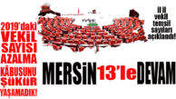 2019 KÂBUSU YAŞANMADI: MERSİN 13 VEKİL SAYISINI KORUDU