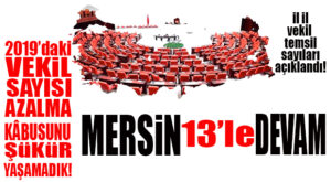 2019 KÂBUSU YAŞANMADI: MERSİN 13 VEKİL SAYISINI KORUDU
