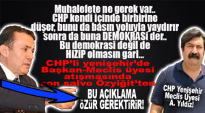 CHP’Lİ BAŞKAN ÖZYİĞİT’TEN CHP’Lİ MECLİS ÜYESİNE CEVAP GELDİ: “BÖYLE BİR HABERE SEBEBİYET VERMEK ÖZRÜ GEREKTİRİR!”