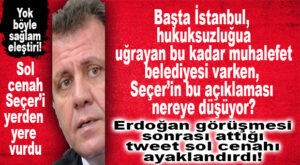 CHP’Lİ SEÇER’E SOL CENAHTAN BOMBA ERDOĞAN ZİYARETİ ELEŞTİRİSİ: “MUTLU MU OLACAK SAYIN BAŞKAN?”