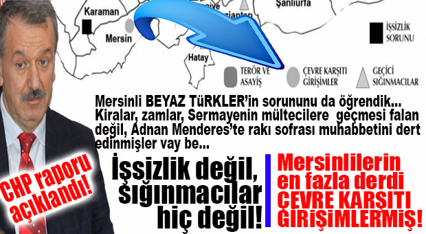 CHP’YE GÖRE MERSİN’İN EN TEPE SORUNU: ÇEVRE KARŞITI GİRİŞİMLERMİŞ!