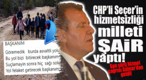 SEÇER’E BİR ŞİİR DE GÜLNAR’DAN! BU SEFER ASFALT ÇAĞRISI ŞİİRLE GELDİ: “DÜŞE KALKA İLERLİYOR GUZULAR, HASTA EDİP, YATIRACAK BAŞKANIM!”