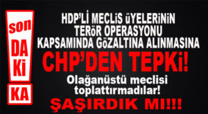 FLAŞ…FLAŞ…FLAŞ… HDP’YE CHP’DEN DESTEK: MECLİS’E KATILMADILAR, TOPLANTI ERTELENDİ!