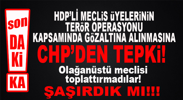 FLAŞ…FLAŞ…FLAŞ… HDP’YE CHP’DEN DESTEK: MECLİS’E KATILMADILAR, TOPLANTI ERTELENDİ!