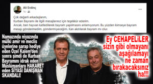 SEÇER’İN DANIŞMANINDAN KURBAN BAYRAMINA AĞIR HAKARET: “HAYVAN KATLEDİLEREK, KAN AKITILARAK BAYRAM MI OLUR!”