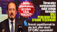 AKİB ÖDÜL TÖRENİNDE VALİ PEHLİVAN’DAN ÇİFTÇİLERE BÜYÜK ÖVGÜ: “İHRACAT YAPABİLİYORSAK ÇİFTÇİLERİMZ SAYESİNDEDİR!”