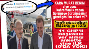 BAŞARISIZLIĞI BİR KEZ DAHA TESCİLLENDİ: SEÇER 11 CHP’Lİ BAŞKAN ARASINDA EN BAŞARISIZ OLARAK YİNE EN SONDA YER ALDI!