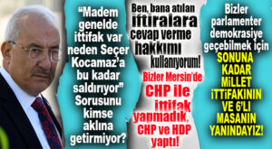 İYİ PARTİLİ KOCAMAZ’IN CHP’Lİ SEÇER’E VERDİĞİ CEVABI “MERSİN’DE MİLLET İTTİFAKI ÇATLIYOR!” MANŞETİYLE SAPTIRMAYA ÇALIŞANLARA NET YANIT: “BİZLER YERELDE SEÇER’LE İTTFAK YAPMADIK. PARLAMENTER DEMOKRASİYE GEÇEBİLMEK İÇİN SONUNA KADAR ALTILI MASANIN YANINDAYIZ! BU BÖYLE BİLİNE!”
