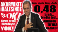 BOMBAYA GEL! BÜYÜKŞEHİR AKARYAKIT İHALESİNDE KIRIM ŞOKU… İHALE MERSİN DIŞI FİRMAYA… HEM DE 0,48 KIRIMLA!