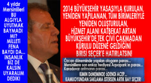 HİZMET YOK, ALGI VAR! HİZMETSİZ GEÇEN 3,5 YILDA SADECE ÖNCEKİ DÖNEME ÇAMUR ATMA VAR… BUNLARI NEDEN KAMUOYUNDAN SAKLADIN SEÇER?
