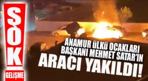 ŞOK GELİŞME: ANAMUR ÜLKÜ OCAKLARI BAŞKANININ ARACI YAKILDI!