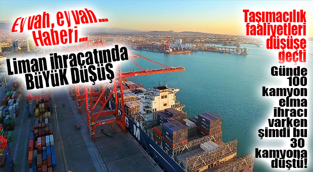 HAYDA… MERSİN LİMANI TAŞIMACILIK FAALİYETİ DÜŞÜŞTE… İMEAK DTO BAŞKANINDAN ŞOK AÇIKLAMA!