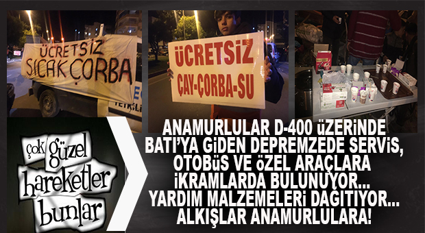 ANAMUR’DAN ALKIŞLANACAK HAREKET… YOL KENARINDA FARKLI İLLERE GİDEN DEPREMZEDELERE YARDIM MALZEMELERİ DAĞITILIYOR!
