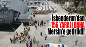 TCG İSKENDERUN GEMİSİ 156 DEPREMZEDEYİ DAHA MERSİN’E GETİRDİ