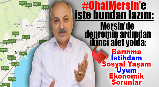 HADİ BUYRUN! MERSİN’DE DEPREMİN ARDINDAN BEKLENEN AFET: BARINMA, İSTİHDAM, SOSYAL YAŞAM, UYUM VE EKONOMİK SORUNLAR!